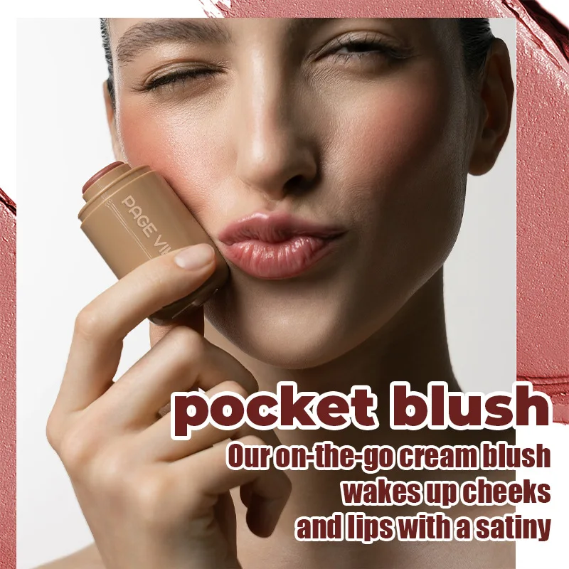 Blush Stick Pocket Lip And Cheek Hydrating Stick Natural Rouge Powder Blush Cream Lipstick Cheek Easy To Apply Color