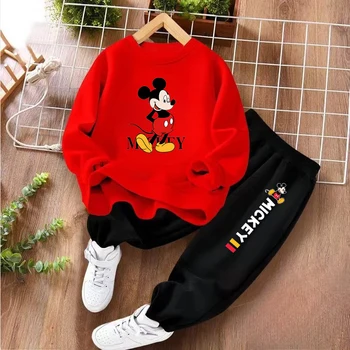 Mickey Print Kids Hoodie Set 1