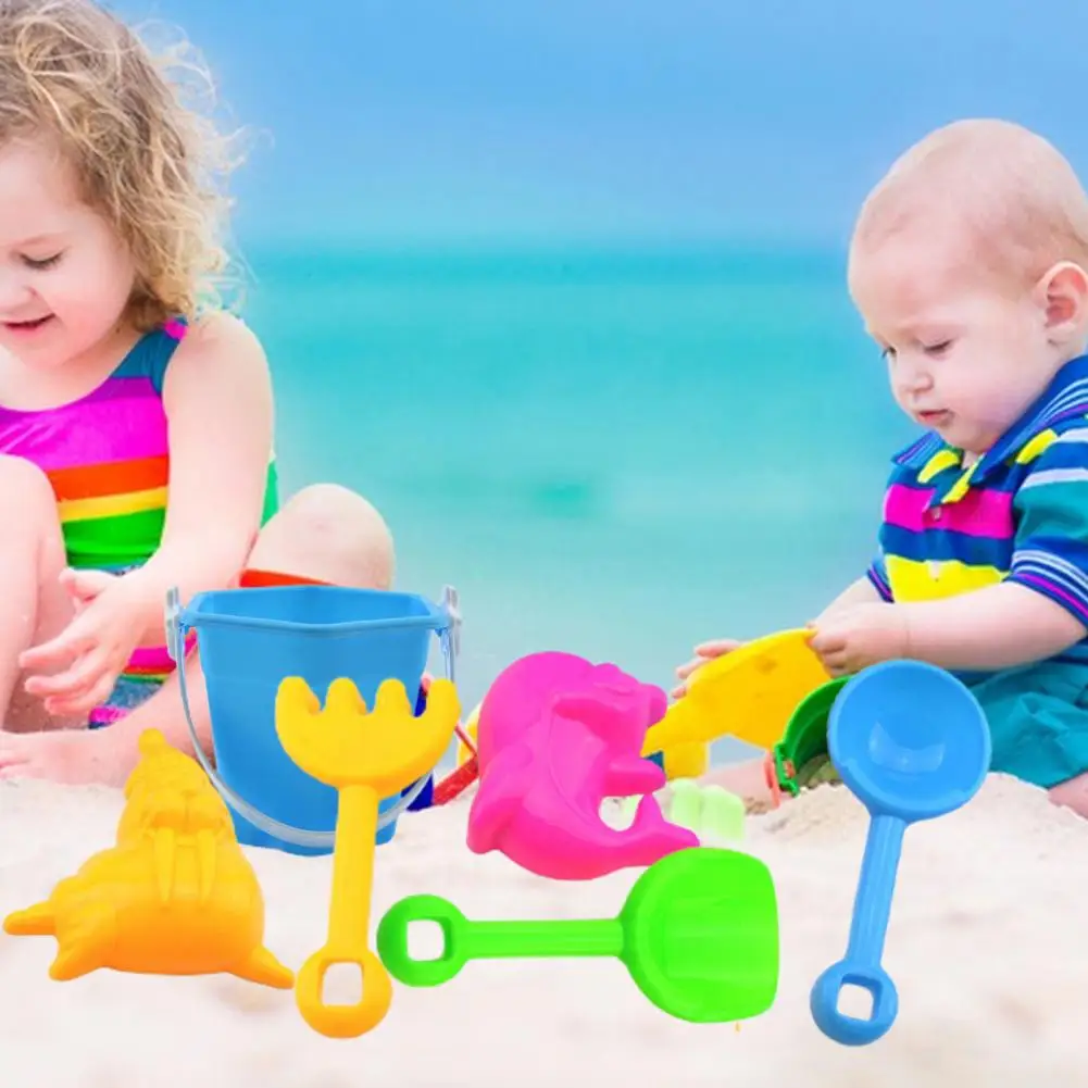 

7Pcs/Set Kid Beach Toys Rake Beach Toys Shovel Sand Toys with Bucket Beach Supply