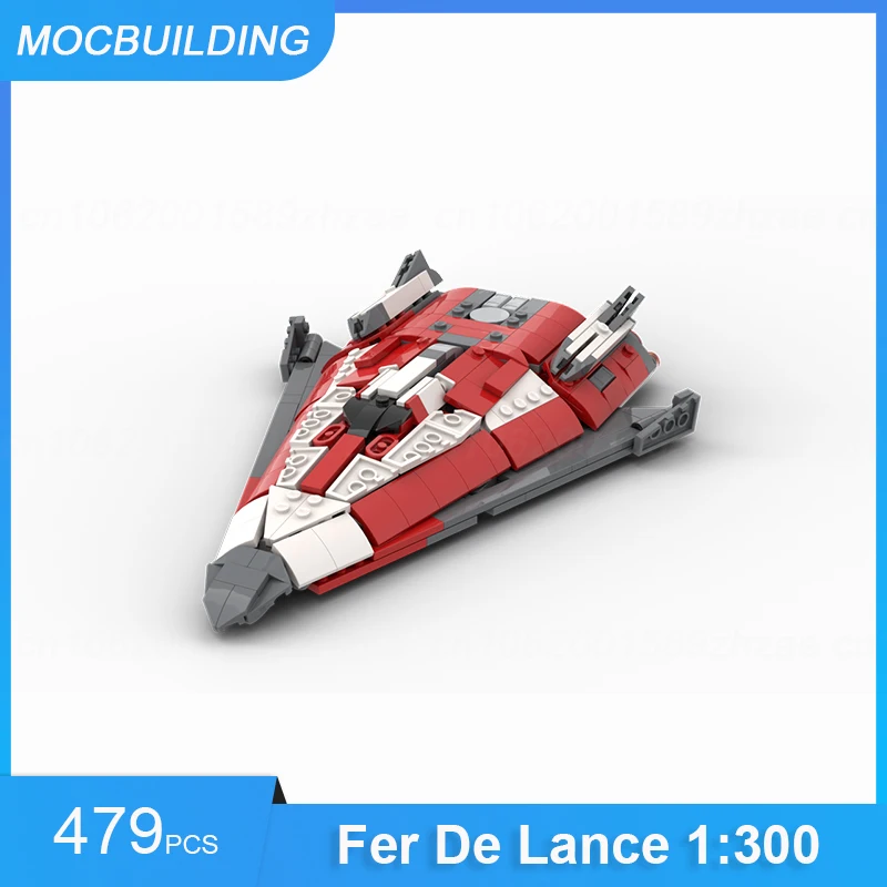 

MOC Building Blocks Fer De Lance 1:300 Scale Model DIY Assemble Bricks Space Series Educational Creative Xmas Toys Gifts 479PCS