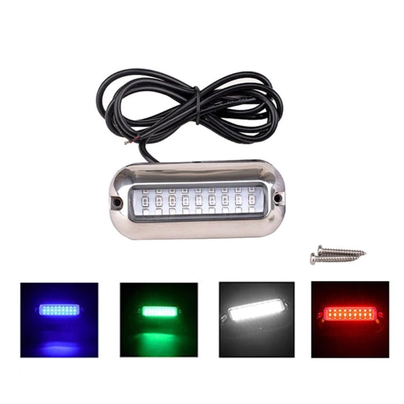 

Boat Navigation Light 50W 27 LED Underwater Pontoon Marine Boat Transom Light IP68 Waterproof LED Ship Beam Light