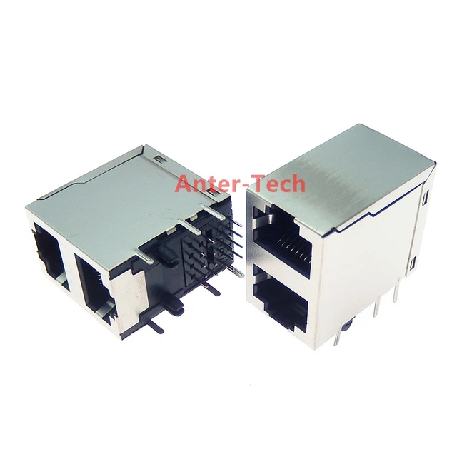 Network Adapter  Connectors - Rj45 Connector Double-layer Socket Pcb  Adapter Plug - Aliexpress