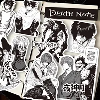 65PCS Anime Death Note Stickers Black White Decals Scrapbook Luggage Laptop Bike Suitcase Car Graffiti Sticker Decoration Toy 2
