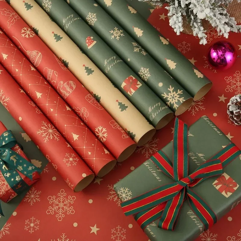 1-3-5pcs-kraft-gift-wrapping-paper-christmas-gift-packing-paper-parcel