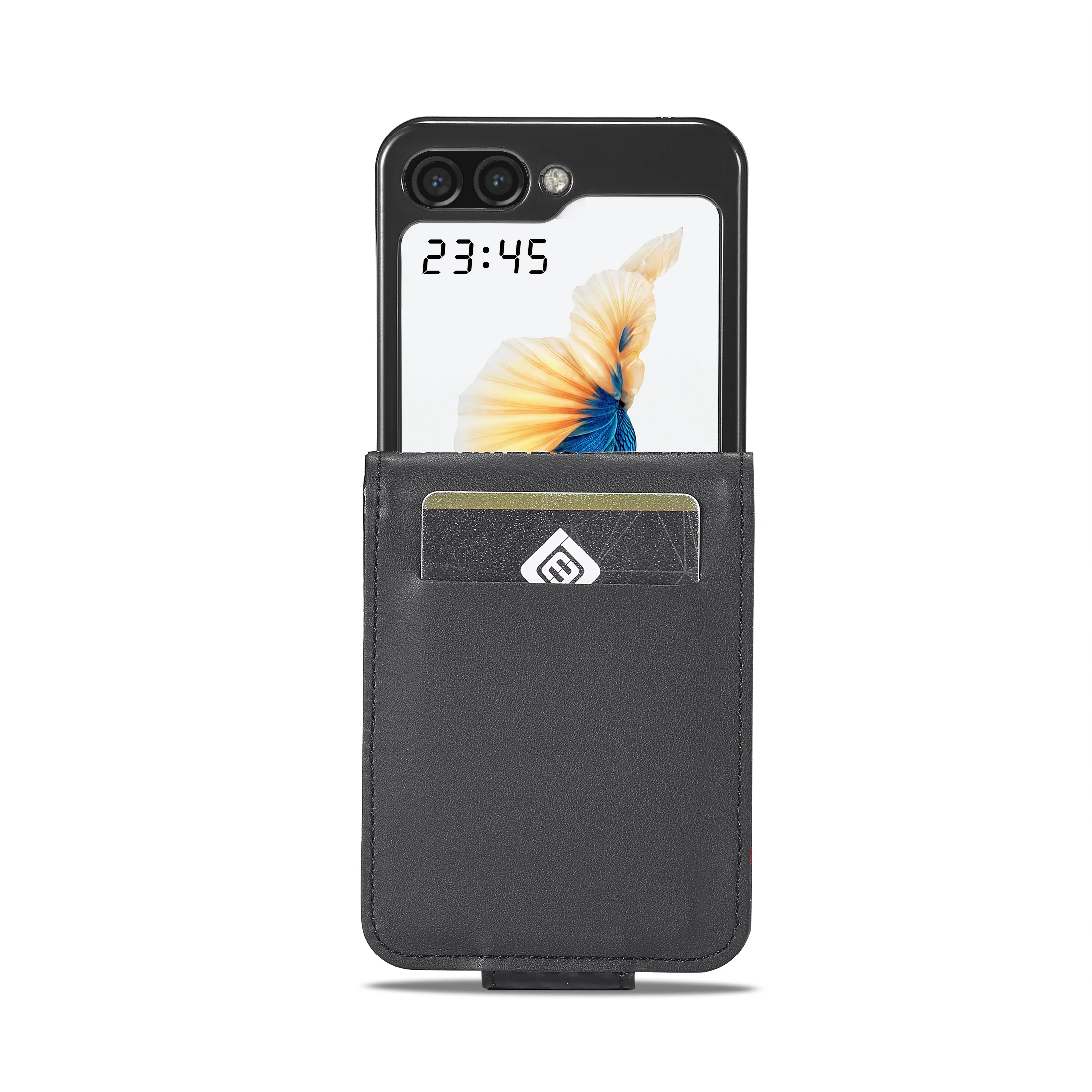 Luxury Carbon Fibre Leather Magnetic Flip Wallet Phone Case with Card Slots