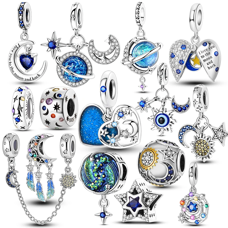 4 Charms De Estrella De Plata De Ley 925 De 10 Mm. :th1507 - España