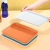 Rectangular Pallet Nordic Plastic Food Serving Tray Multiple Colors Storage Tray Household Kitchen Fruit Dessert Tray 2