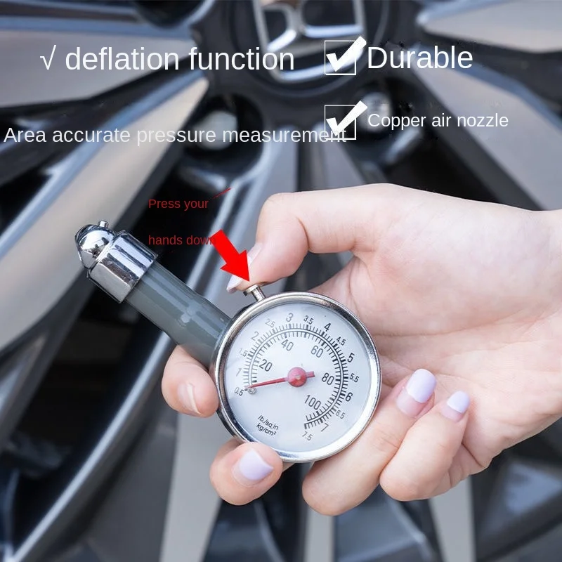 Auto Metal Truck Racing Car Tire Air Pressure Gauge Automobile Tyre Meter Vehicle Tester Monitoring System Measuring Tool 3