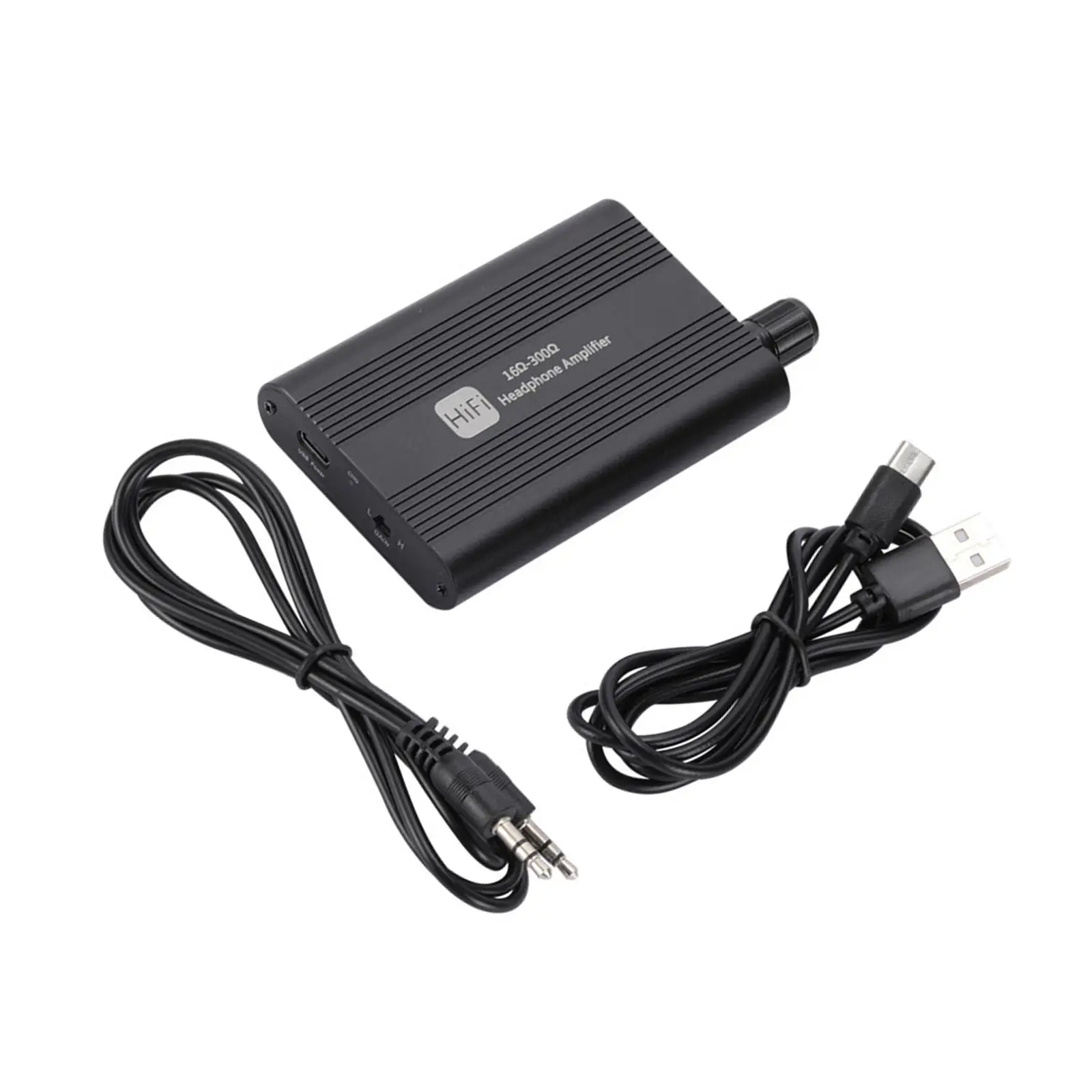 Headphone Amplifier Plug in Play Stereo Audio Input Out Professional Two Stage GAIN Switch for Phone Computer Digital Player PC