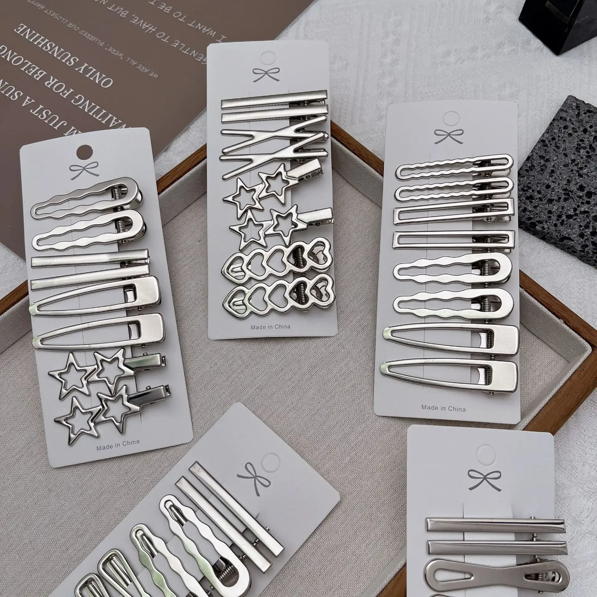Sliver Metal Hair Clips for Styling