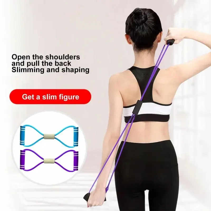 Portable Fitness Resistance Band with Handles for Arm & Shoulder Strength Training