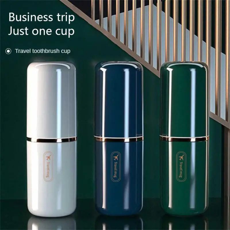 Travel Portable Toothbrush Cup Bathroom Toothpaste Holder Storage Case Box Organizer Travel Toiletries Storage Cup Mouthwash