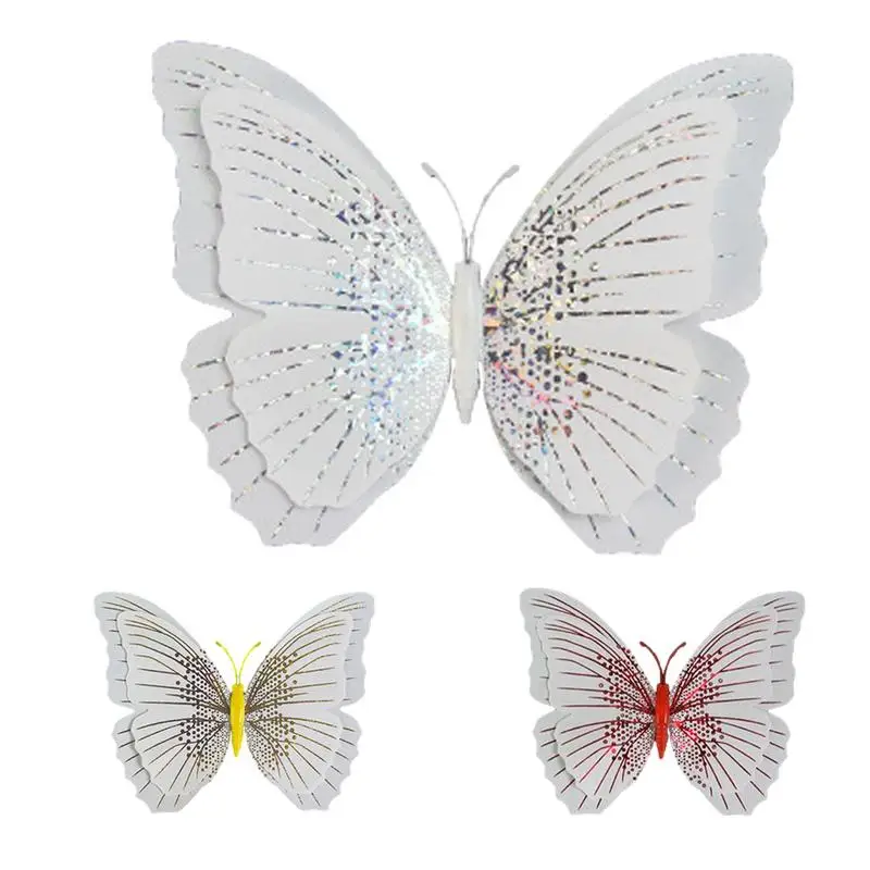 3D Farfalle Wall Decor Adesivi Fai Da Te Mariposas Adesivi Frigo Adesivi Rimovibili Bella Farfalla Camera Da Letto Compleanno Decor