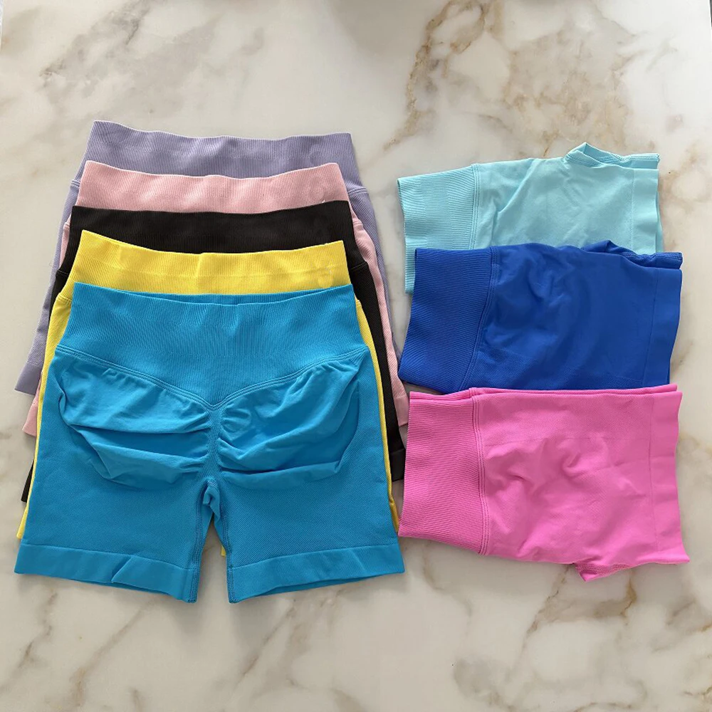 New Color Impact Shorts Women Scrunch Bum Gym Shorts Low Waist Seamless Yoga Workout Short Leggings Booty Stretch sports shorts running shorts yoga shorts workout shorts seamless shorts