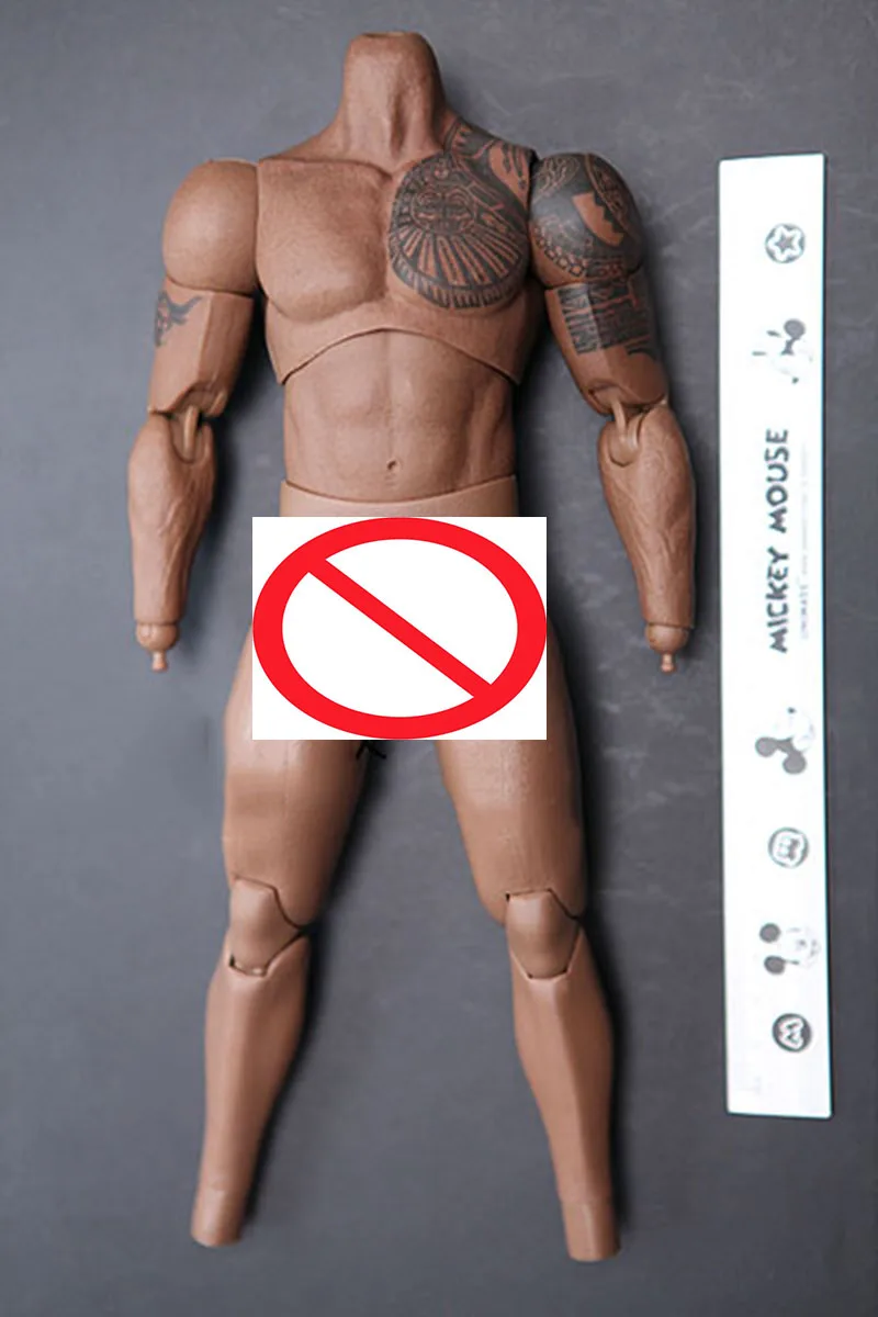 1/6 Hottoys Ht Tough Man Special Army Mr. Stone Con Tattoo Pattern Muscle Strong Male Action Figure Modello Flessibile Per Fan Fai Da Te