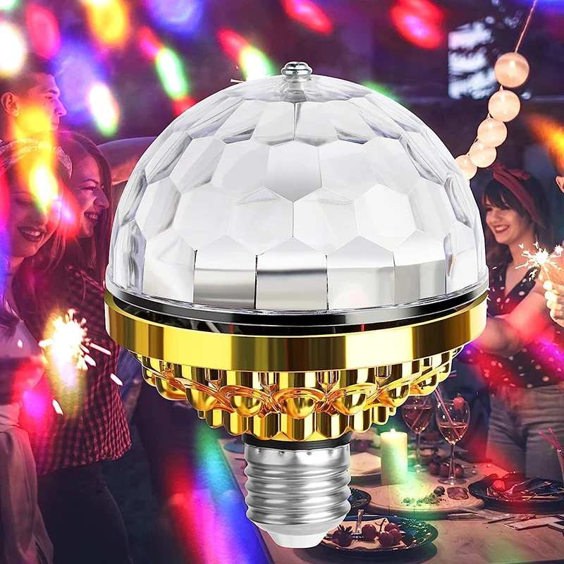 다채로운 매직 볼 360 ° 회전 RGB 프로젝션 램프, 파티 DJ 디스코 볼 조명, Ktv 바 무대 웨딩 조명 효과, E27