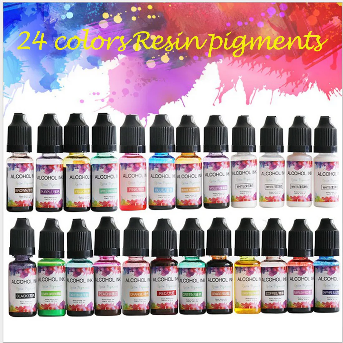 Epoxy Resin Dye UV Epoxy Resin Pigment Art Ink Alcohol Liquid Colorant 10ml/Bottle