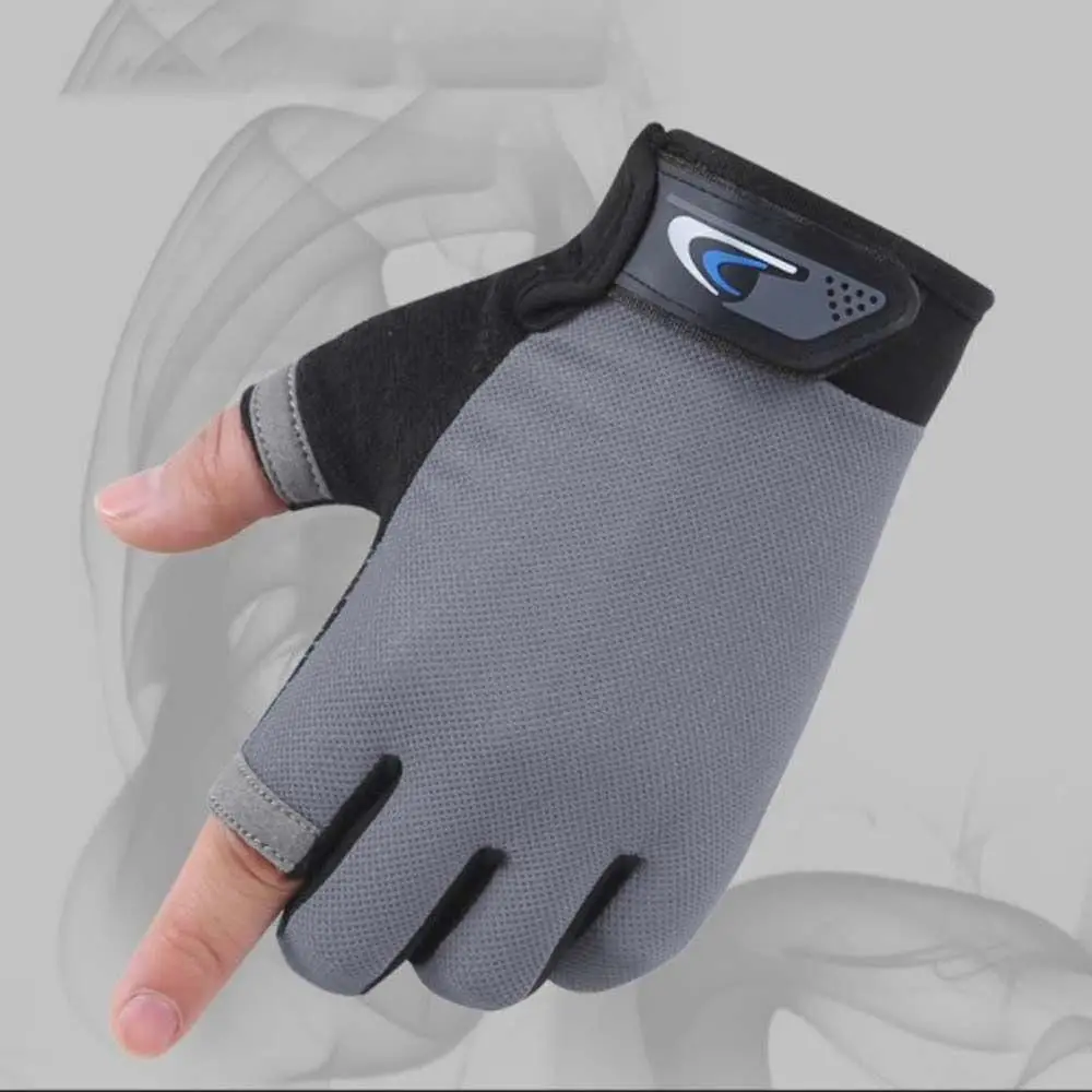 Fishing Gloves Sun Protection Anti-slip Two-finger Bicycle Riding