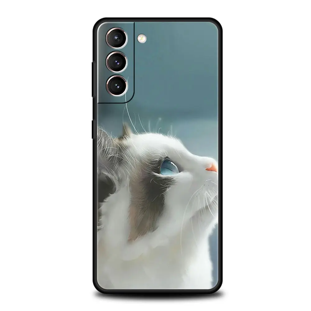 Charming Cats TPU Silicone Phone Case in Fashionable Design