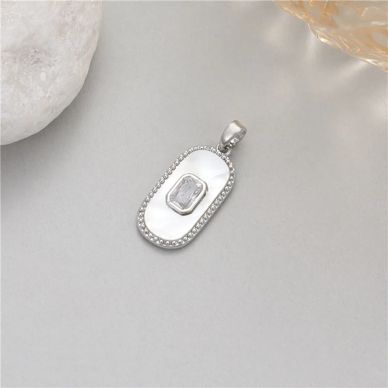 Stylish Chic Elegant 14K Gold Plated Turquoise Zircon Pendant Handmade DIY Jewelry Accessories 6