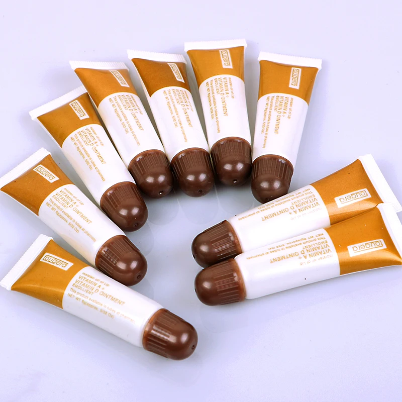 100pcs Vitamin A D Tattoo Aftercare Cream Gel Healing Skin Anti-Scar Preserve Color PMU Care Tattoo Accessories Brown 6