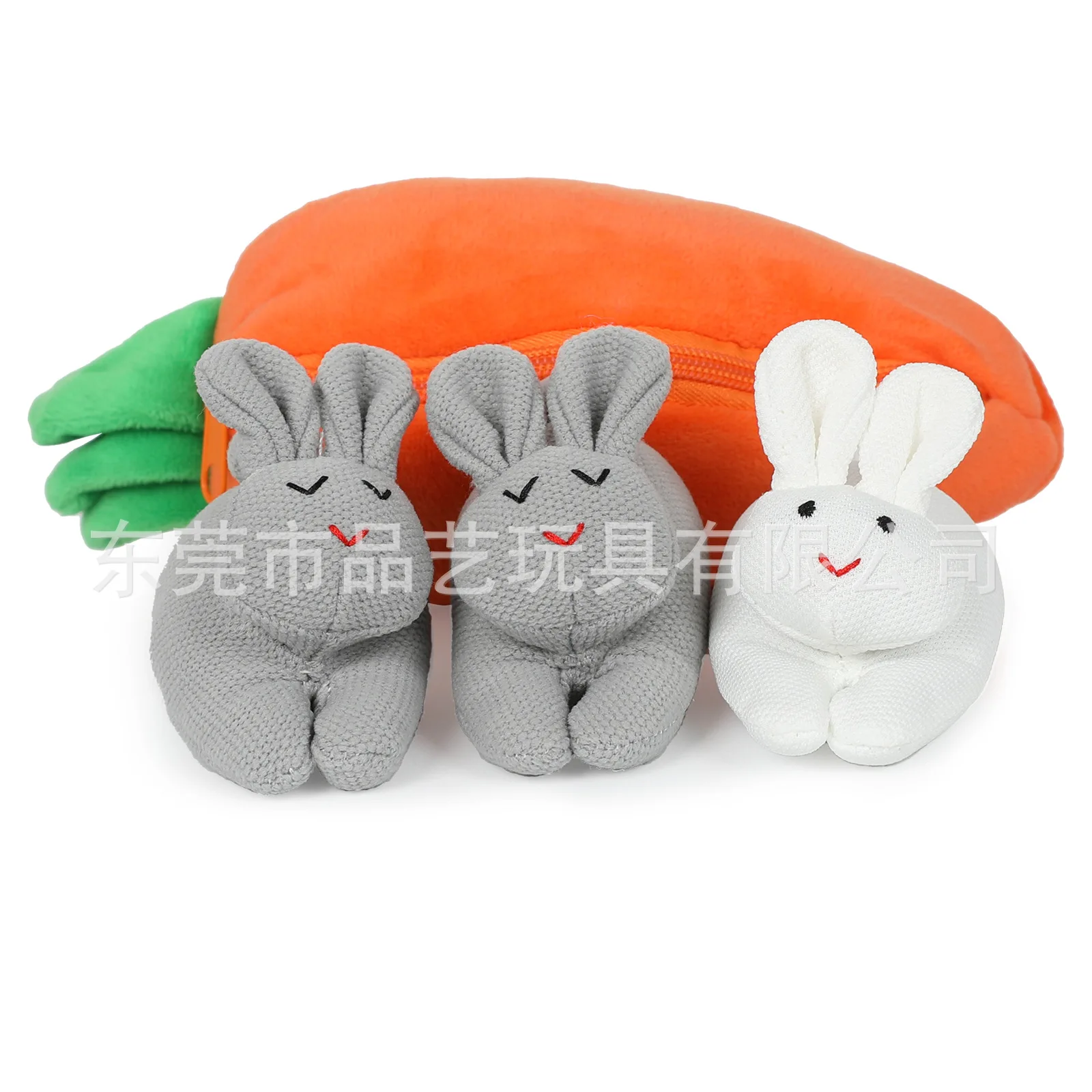 Easter 3 Bunnies in Carrot Purse, Cute Small Rabbit Bunny Wallet, Unzip The  Rabbit Doll Toy Coin Purse , Cute 3D Carrot Coin Purse with Bunnies for