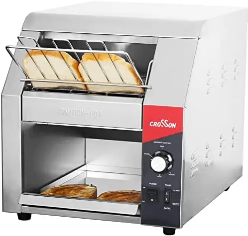 

Listed Commercial 10" wide With 3" Opening Conveyor Toaster 450PCS Per Hour Output for Cafes,Buffets, Restaurants and Co