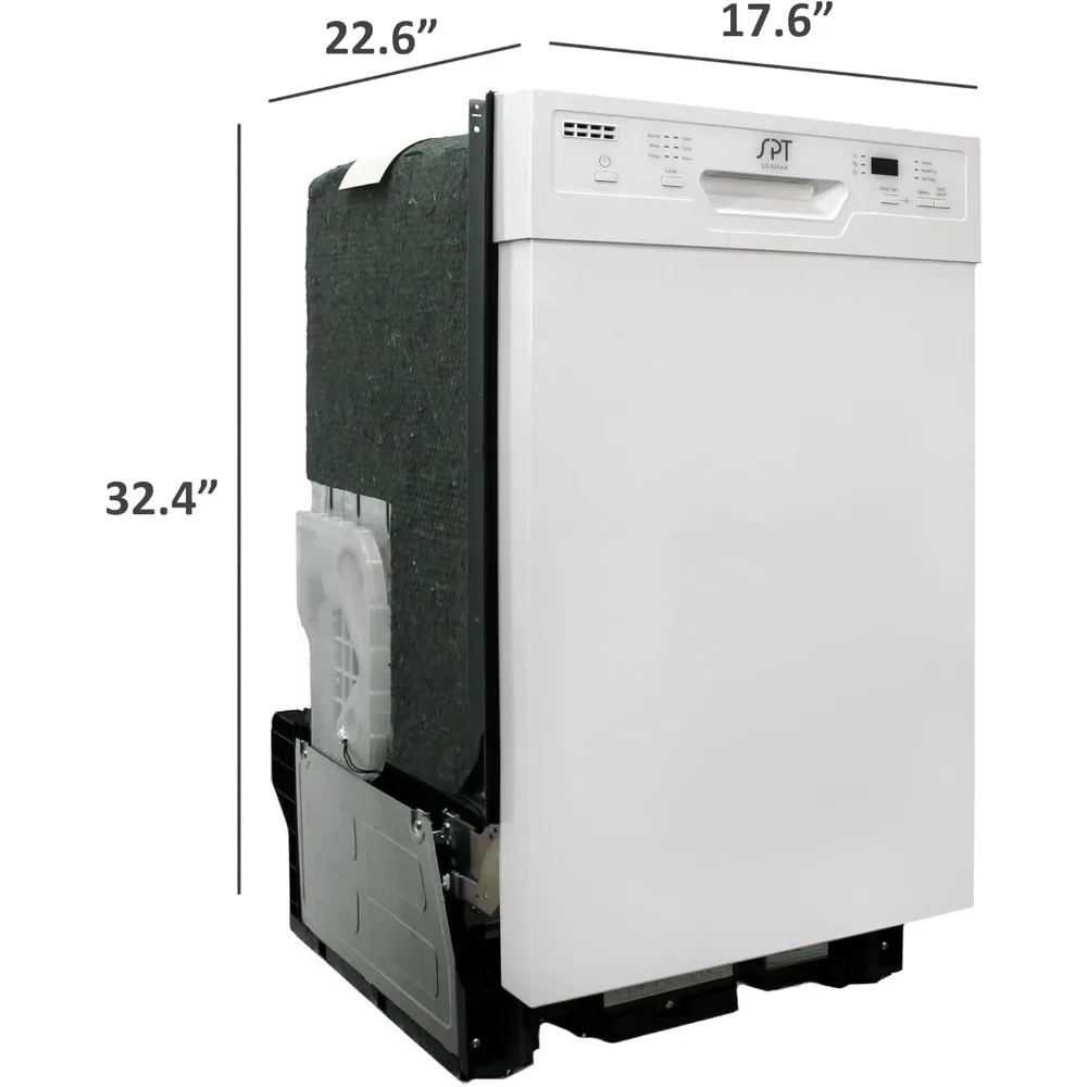 SD-9254W 18&Prime; Wide Built-In Dishwasher Heated Drying ENERGY STAR 6 Wash Programs 8 Place Settings Stainless Steel