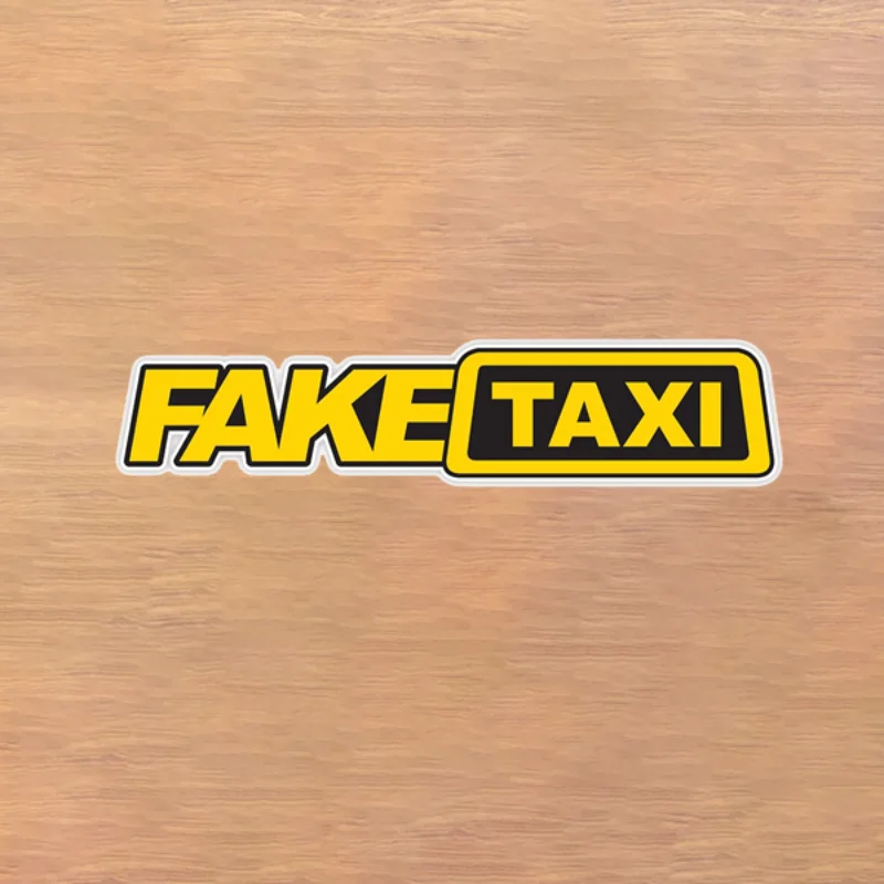 

13CM for FAKE TAXI Car Sticker Window Van Vinyl Decal Self Adhesive Emblem Badge for Honda Toyota VW BMW Car Styling