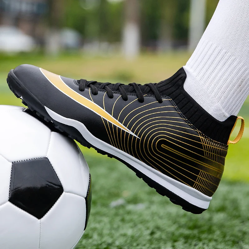 Chuteira de campo futebol botas de futebol para crianças profissional campo futebol  chuteiras longo pico futsal sapatos homem anti deslizamento tf fg  formadores chuteira society profissional 2023 venda quente - AliExpress