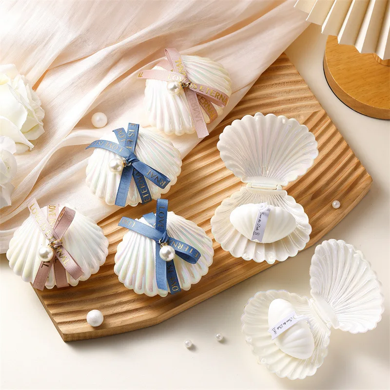 Personalized Shell Candle - Custom Pearl Wedding Favors Sd113a1570ec244e8b702a8fb57713b80o