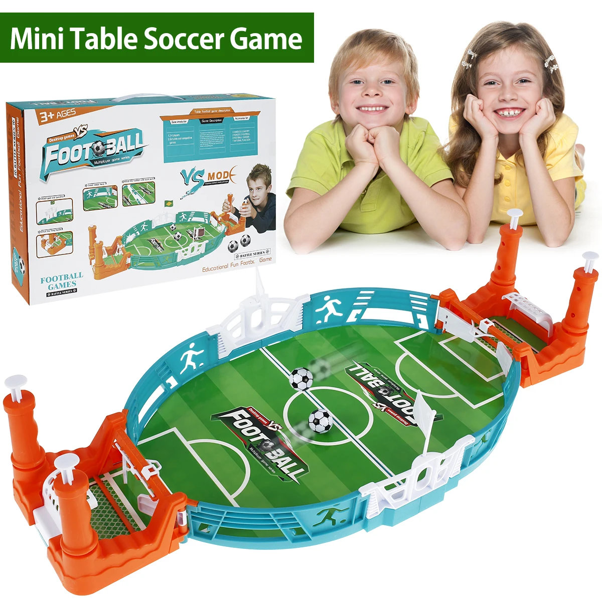 

Mini Football Games Portable Tabletop Football Game Set Fun Interactive Soccer Game Toy Reusable Competitive Soccer Toys for