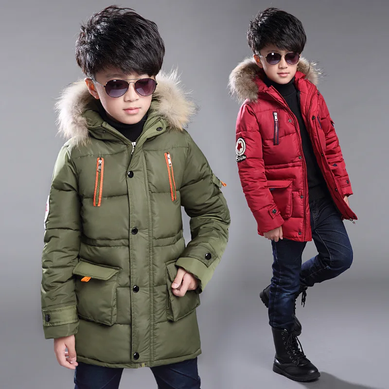 Boy upset cotton-padded clothes qiu dong long coat to keep warm cuhk children children's clothes 5-14 years old