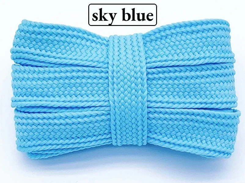 Premium Quality Colored Flat Soft Laces for Sneakers - 2cm Wide, Thickened Design
