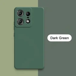 Liquid Silicone Matte Soft Case with Candy Color and Camera Lens Protection for Moto Edge 50 Pro (Green)