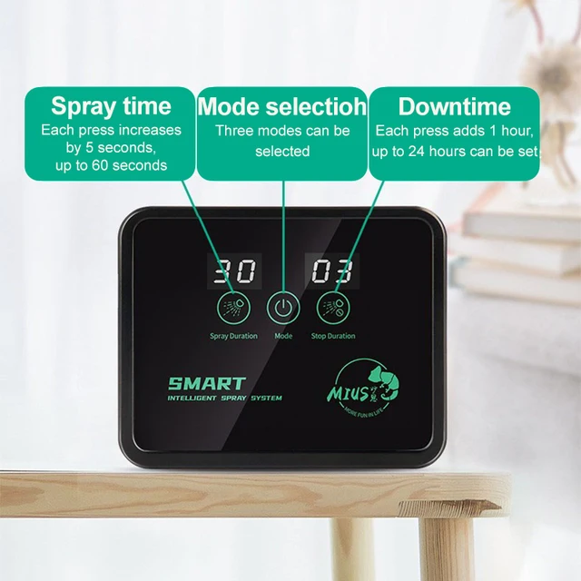 Automatikus Köd Esőerdő Spray -Rendszer Készlet Intelligens Hüllő Ködös Terráriumok Párásító Elektronikus Időzítő Sprinkler Vezérlés - Image 3