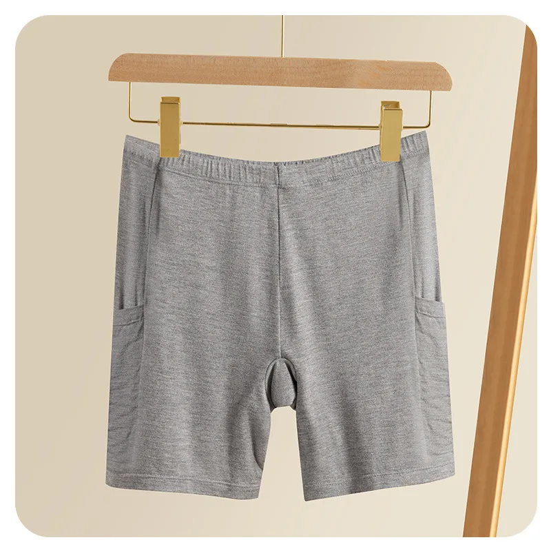 Modal Women's Safety Pants Underwear Ice Silk High Waist Shorts Panties 1pcs For Women Plus Size No Trace Leggings With pockets