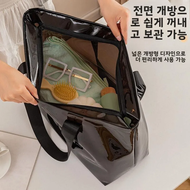 대용량 TPU 수영 가방 싱글 숄더 여행 비치 가방 방수 스포츠 핸드백 세면 용품 보관 가방 피트니스 가방