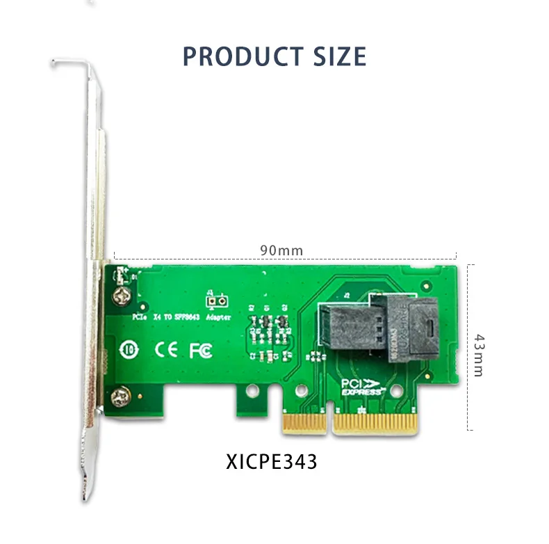 PCI Express 3,0x4x8x16 bis U.2 SFF-8643 adapter für PCIE NVME U.2 SSD – Detail 5