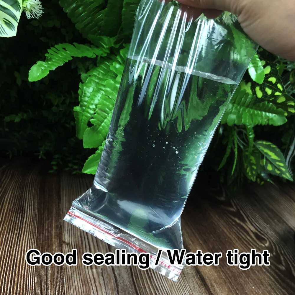 100PCS Plastic Zip Lock Bag Resealable Self Seal Pouch Storage Organizer Bag for Pack Products Jewelry Food Vacuum Fresh Pocket 5