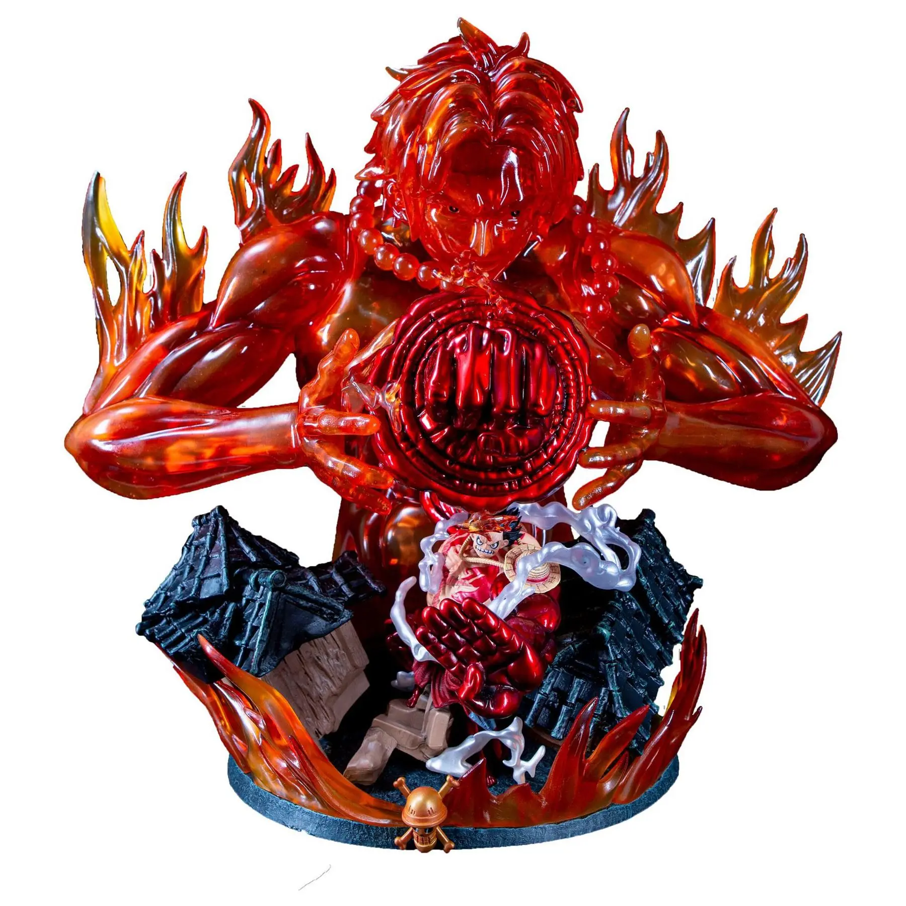 

One Piece Anime Figures Chojho Kessen Ace Snakeman Luffy Action Figure Gear 4 Monkey D Luffy Statue 48cm PVC Model Toys Gifts