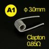 48PCS/Box 3.0mm High Quantity PreBuild Coils DIY Alien Fused Clapton/Flat/Mix Twisted/Hive/Quad/Tiger Watercolor Accessary 6