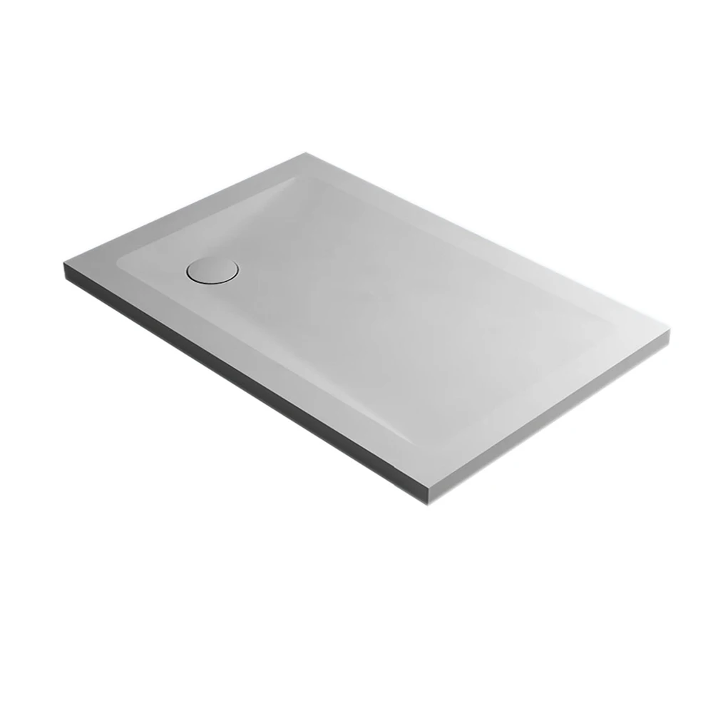 1200X800X50mm Solid Surface Resin Rectangular Tray Ultra-thin Artificial Stone Glass Enclosure Cabin Shower Pan WD04106