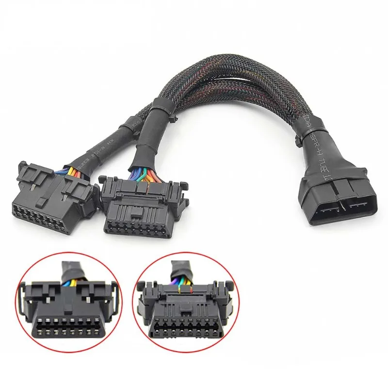 

Two sizes of automotive OBD split two wire harness female buckle full pin full wire modification cable car tool