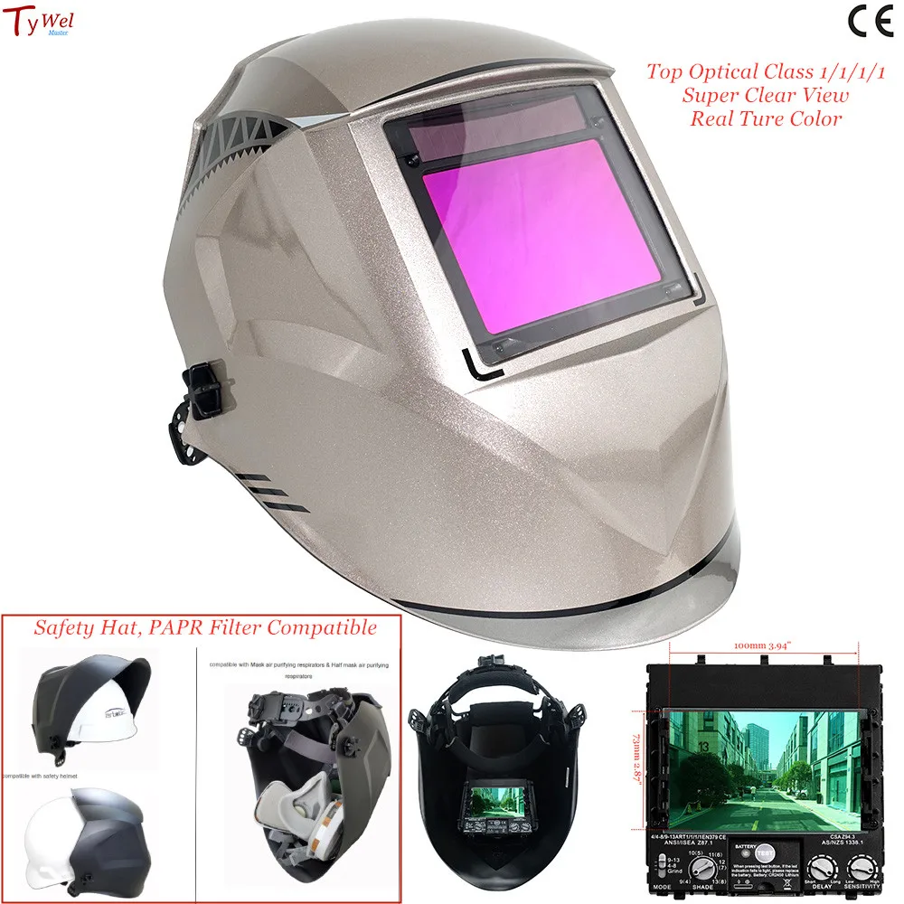 ProfessionalWeldingMaskViewSize100x73mmTopOptical11114Sensors