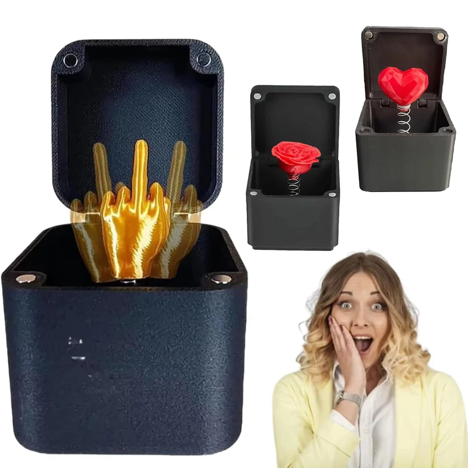 Scatola Regalo Sorpresa Con Dito Medio - Gadget Divertente Per Scherzi In Ufficio, Regalo Originale Per Adulti Per Compleanno O Natale - 3