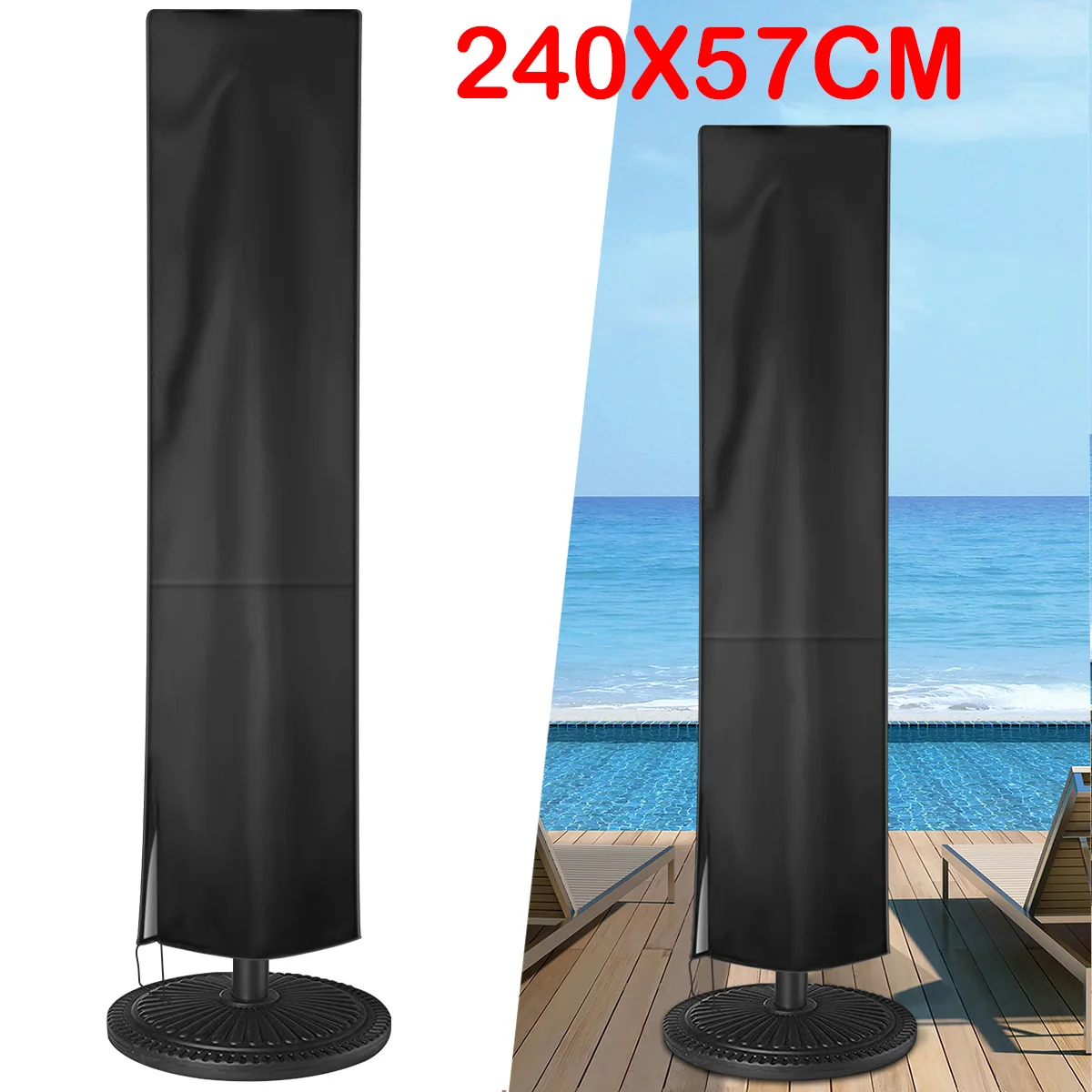 Waterproof Oxford Cloth Outdoor Sunshade Umbrella Cover Parasol Cover Patio Umbrella Covers Windproof Anti-UV for Garden Outdoor - AliExpress