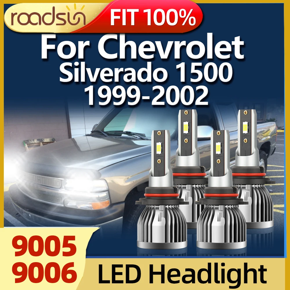 

Roadsun 6000K 26000LM Car LED Headlights Bulb 12V 24V 9005 9006 Lamp For Chevrolet Silverado 1500 1999 2000 2001 2002