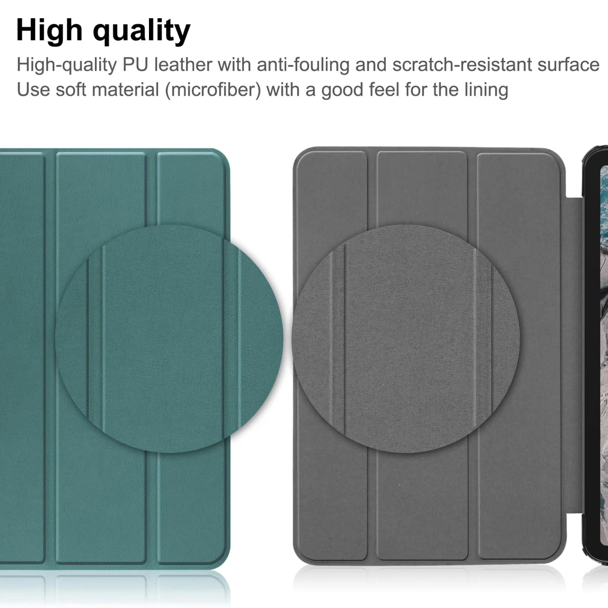 Capa de couro PU para tablet, estojo