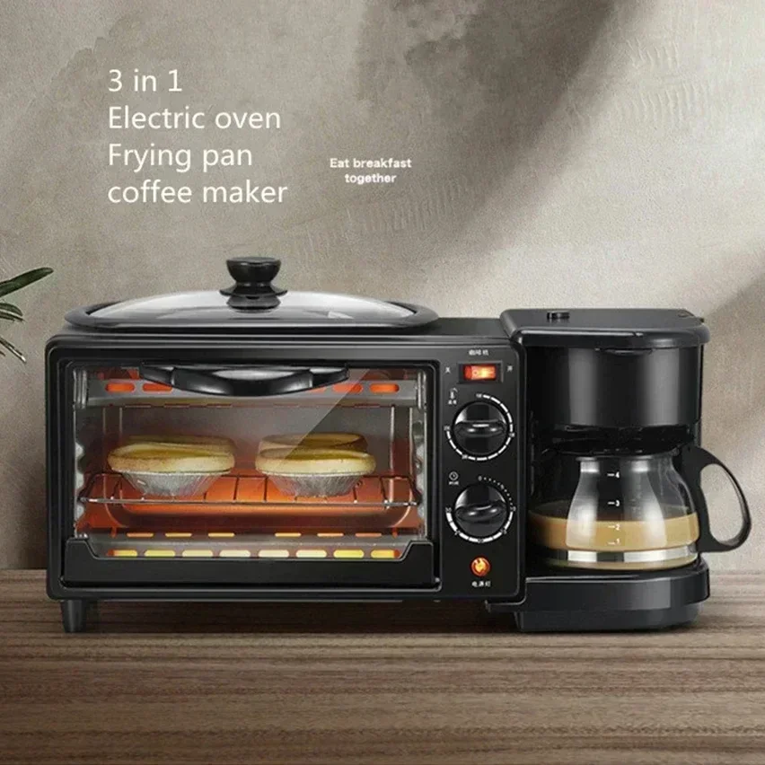 3 In 1 Breakfast Machine Bread Toaster Electric Oven Kitchen Oven Kitchen Appliances